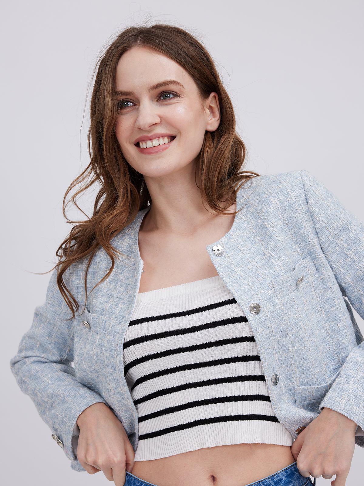 Frenchy Open-Front Jacket