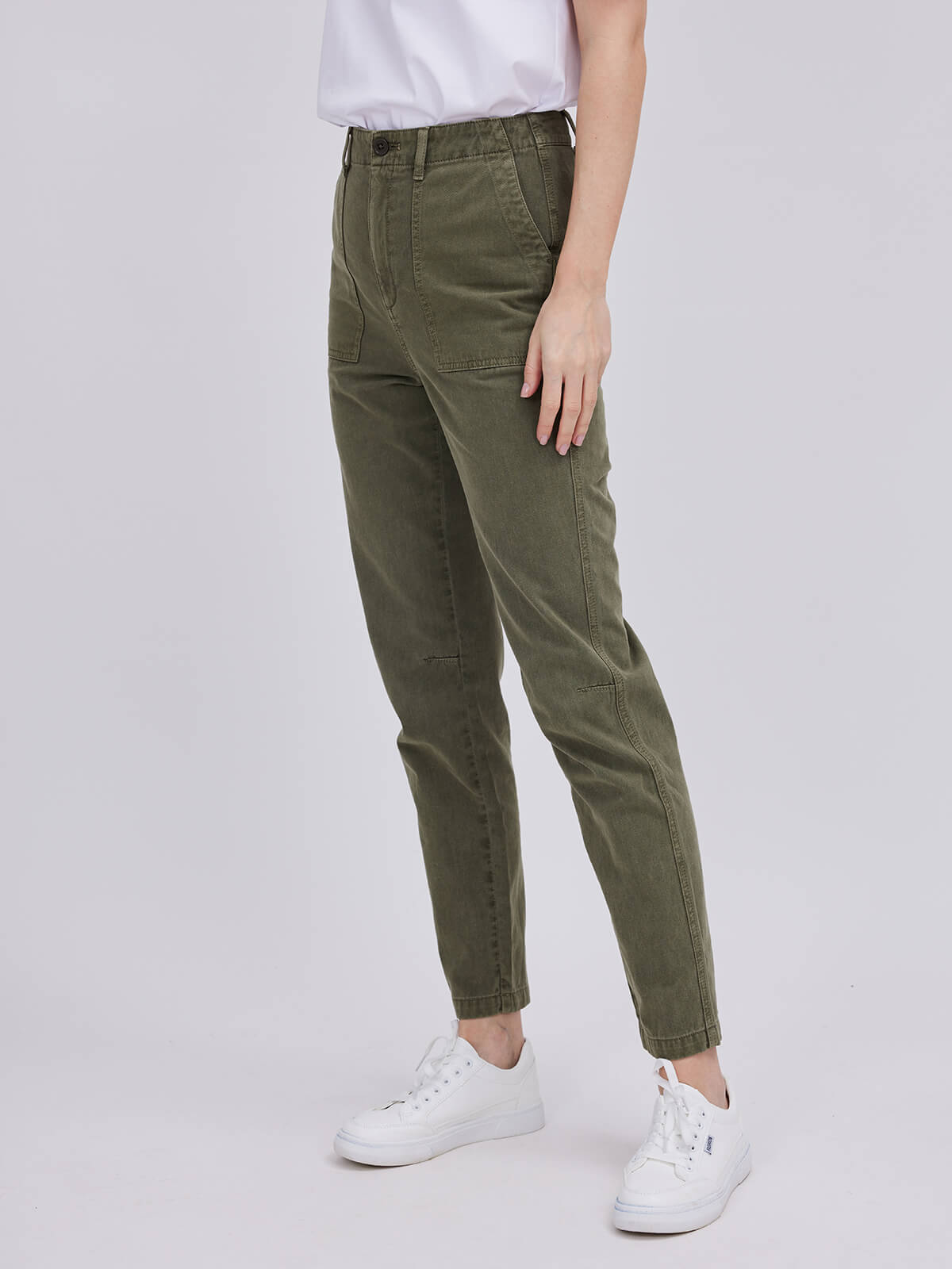 Women's 100% Cotton Tapered Pants
