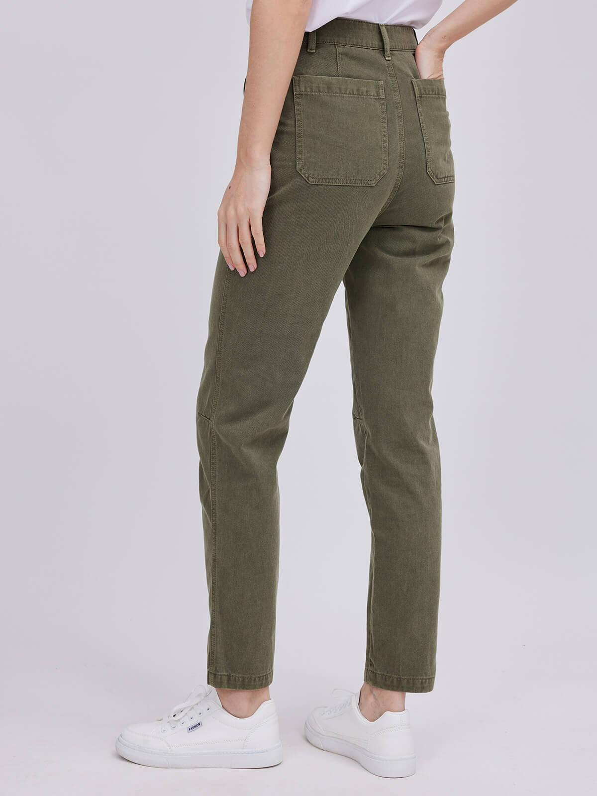 Woven Fabric Cargo Tapered Pants