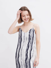 ASOBIO Striped Slip Dress