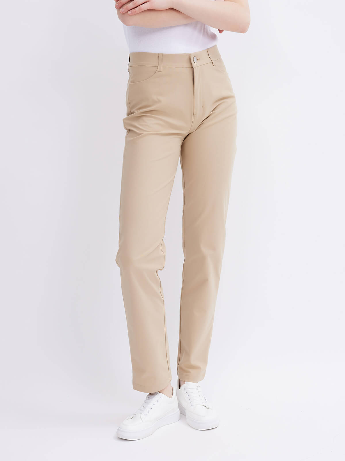 Relaxed Fit Wrinkle Free Straight Leg Pants