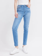 Mid-Waist High-Stretch Skinny Wash Jeans