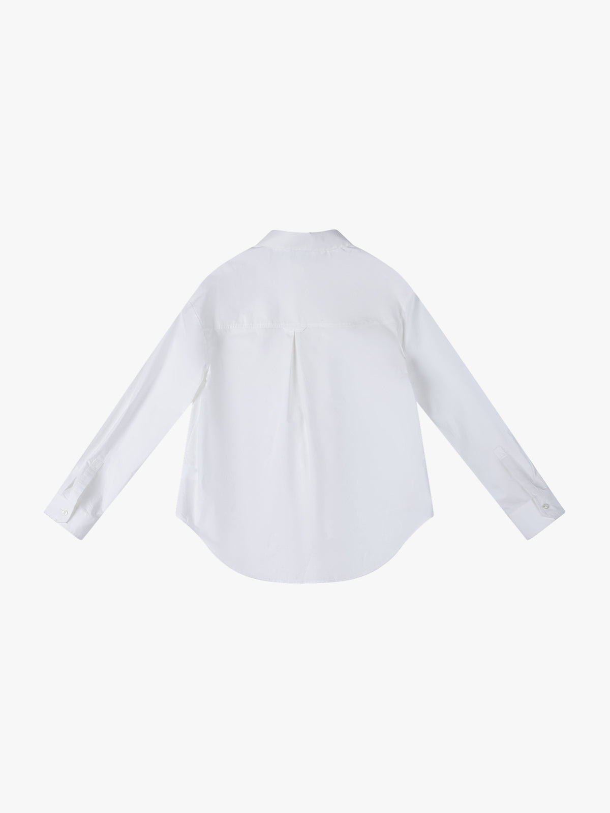 White 100% Cotton H-Shaped Silhouette Blouse