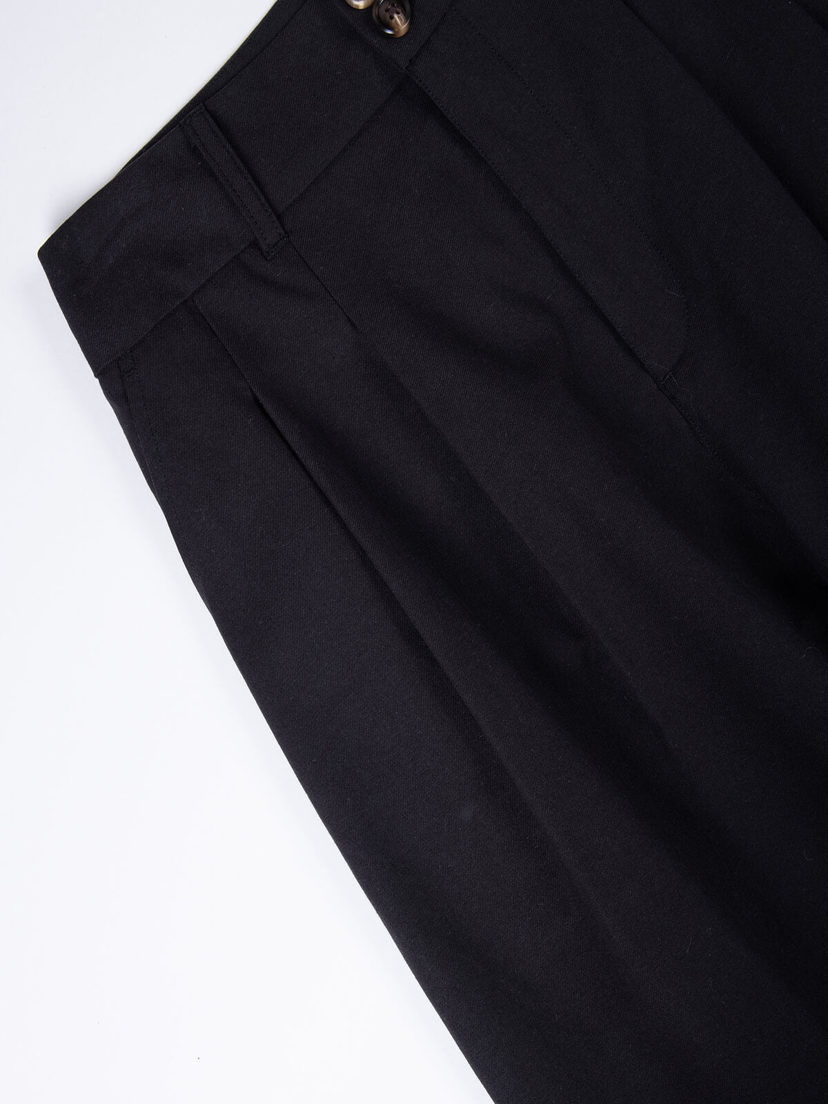 ASOBIO Black Tencel Cotton Wide Leg Pant